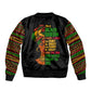 Three Sides Of Me Sleeve Zip Bomber Jacket African Women Black Queen
