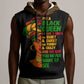 Three Sides Of Me Sleeveless Hoodie African Women Black Queen - African Pride
