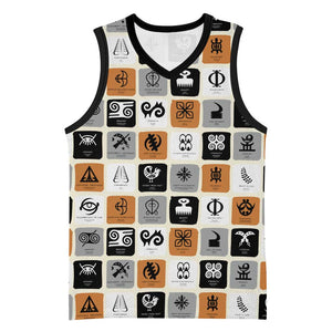 Adinkra Symbols Fashion Basketball Jersey - African Pride