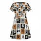 Adinkra Symbols Fashion Kid Short Sleeve Dress