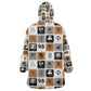 Adinkra Symbols Fashion KId Wearable Blanket Hoodie