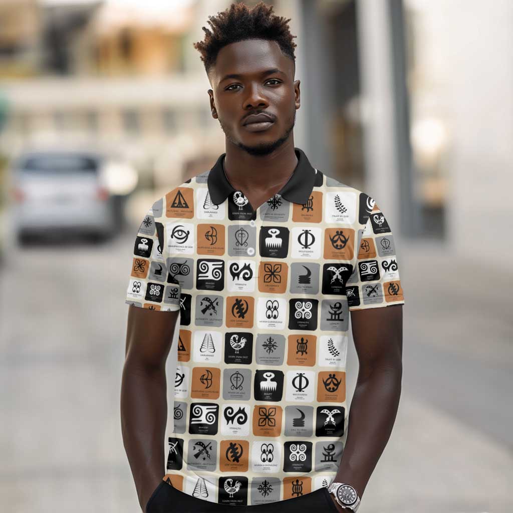 Adinkra Symbols Fashion Polo Shirt