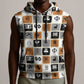 Adinkra Symbols Fashion Sleeveless Hoodie - African Pride