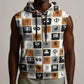 Adinkra Symbols Fashion Sleeveless Zip Hoodie - African Pride