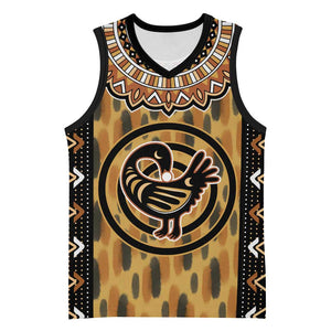 Printed Mud Cloth and Adinkra Symbol Basketball Jersey - African Pride