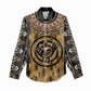 Printed Mud Cloth and Adinkra Symbol Women Casual Shirt DT02