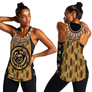 Printed Mud Cloth and Adinkra Symbol Women Racerback Tank