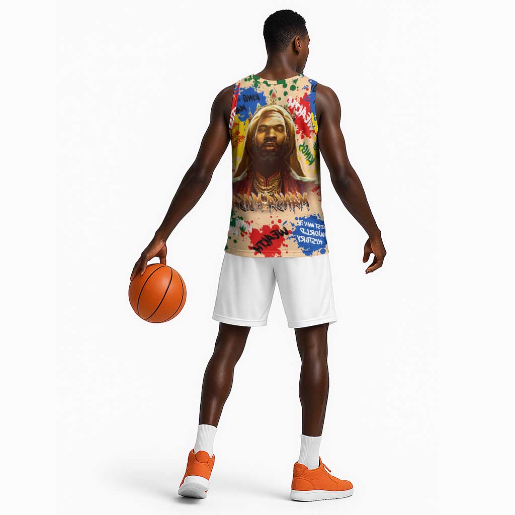 King Of Kings Mansa Musa Basketball Jersey - African Pride