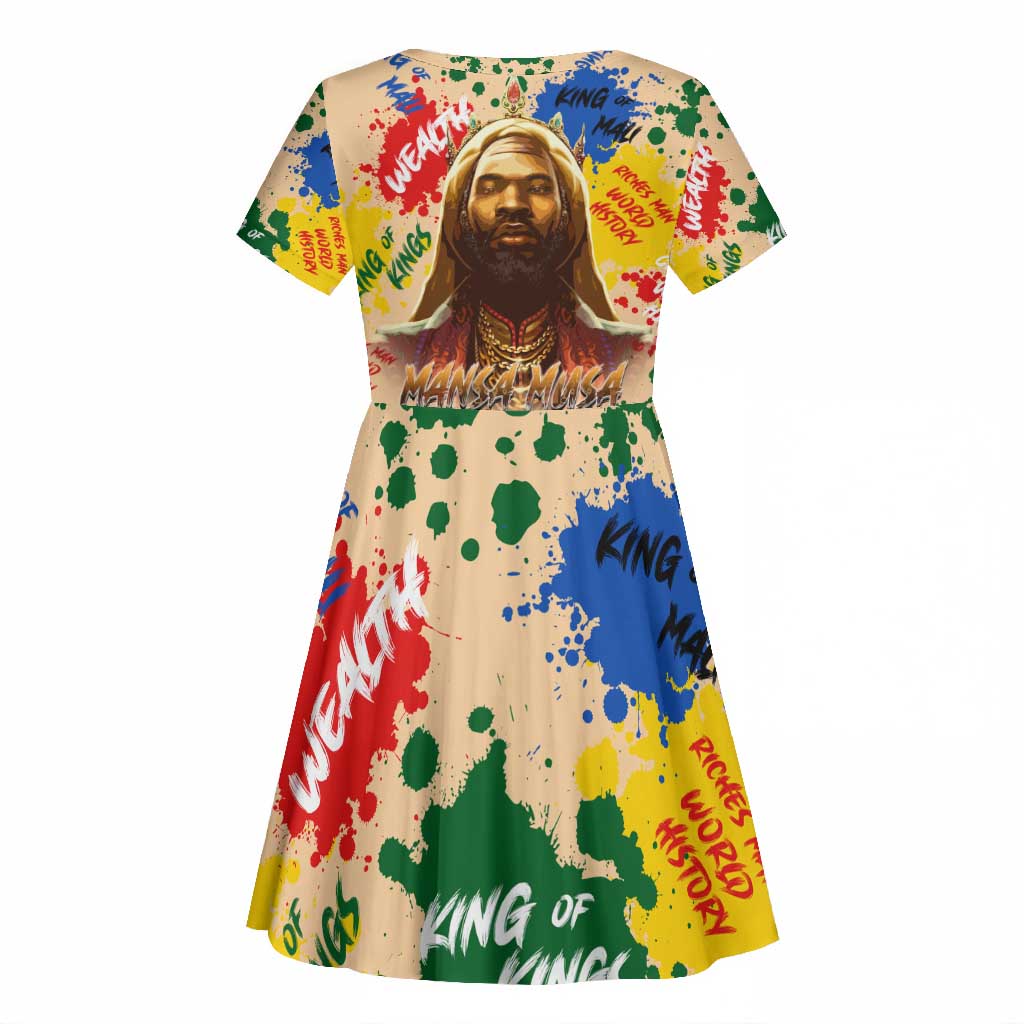 King Of Kings Mansa Musa Kid Short Sleeve Dress
