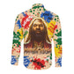 King Of Kings Mansa Musa Long Sleeve Button Shirt