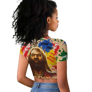 King Of Kings Mansa Musa Raglan Cropped T shirt