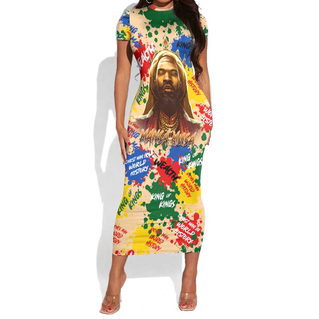 King Of Kings Mansa Musa Short Sleeve Bodycon Dress DT02