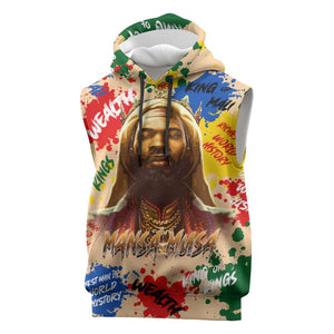King Of Kings Mansa Musa Sleeveless Hoodie - African Pride