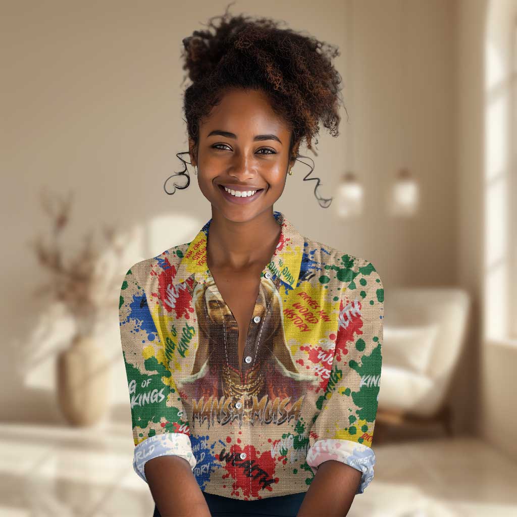 King Of Kings Mansa Musa Women Casual Shirt DT02