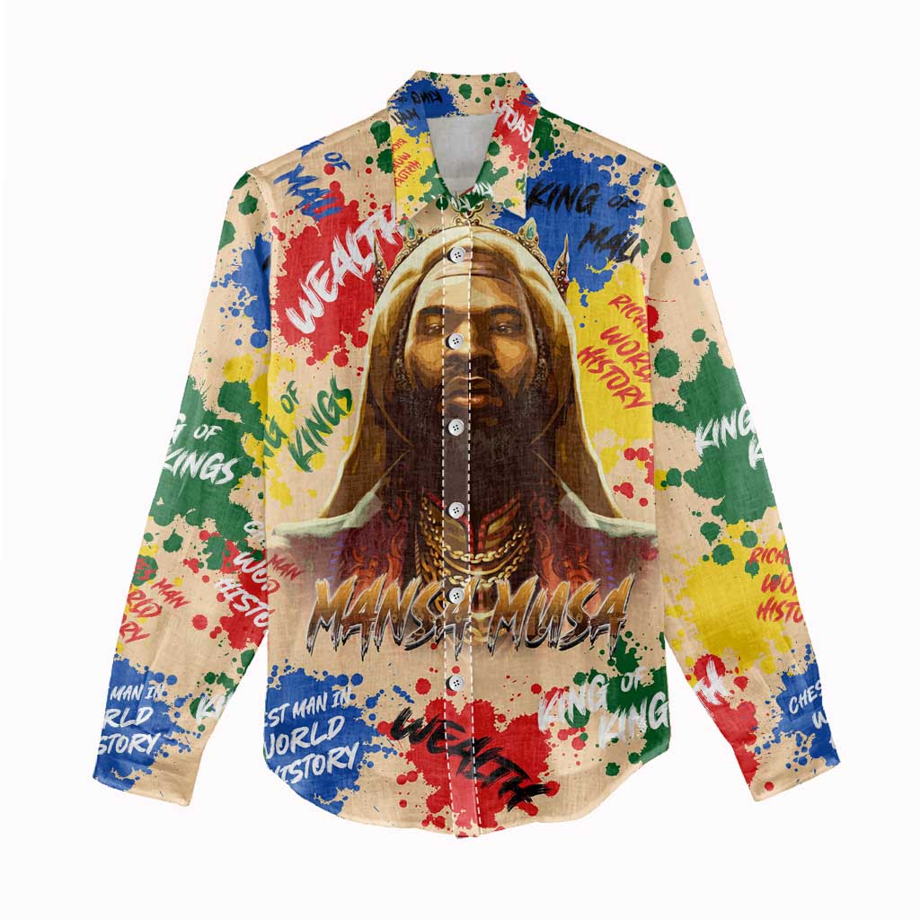 King Of Kings Mansa Musa Women Casual Shirt DT02