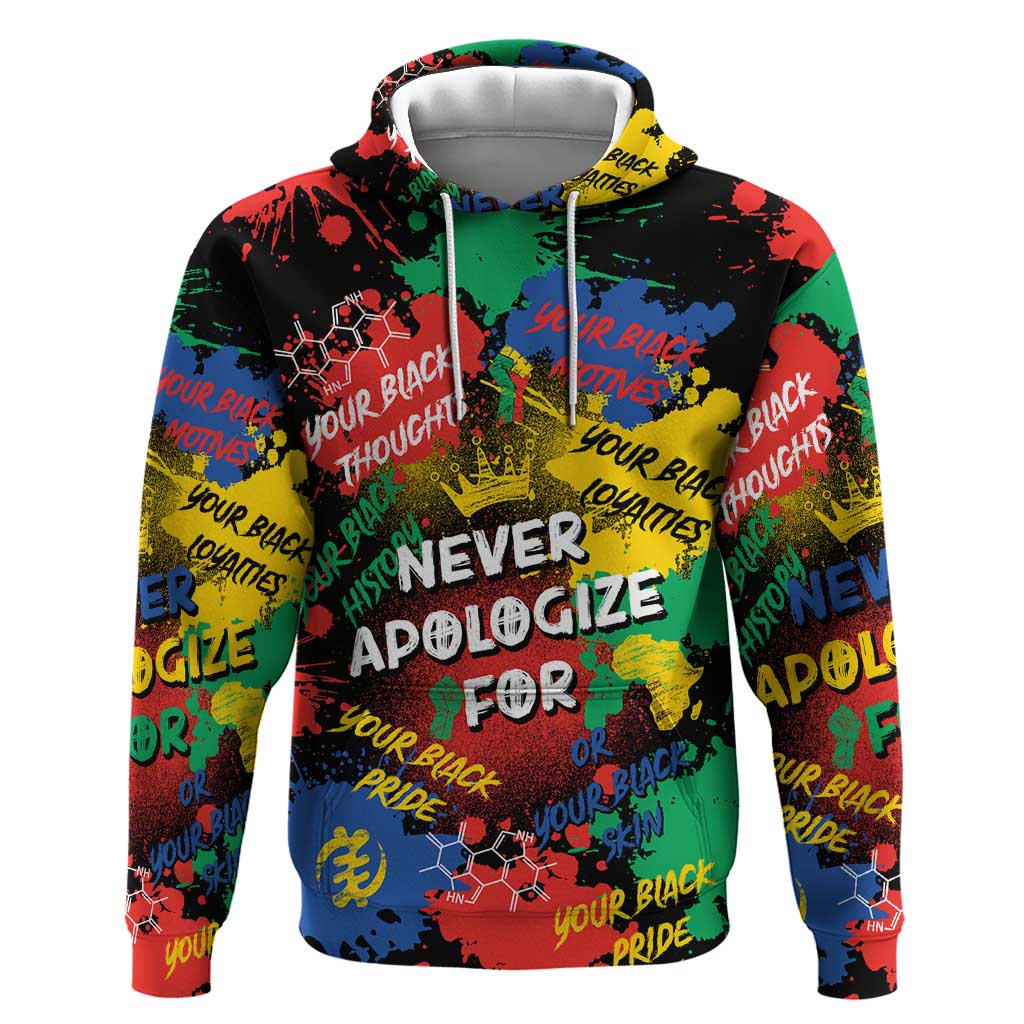 Never Apologize For Being Black Hoodie