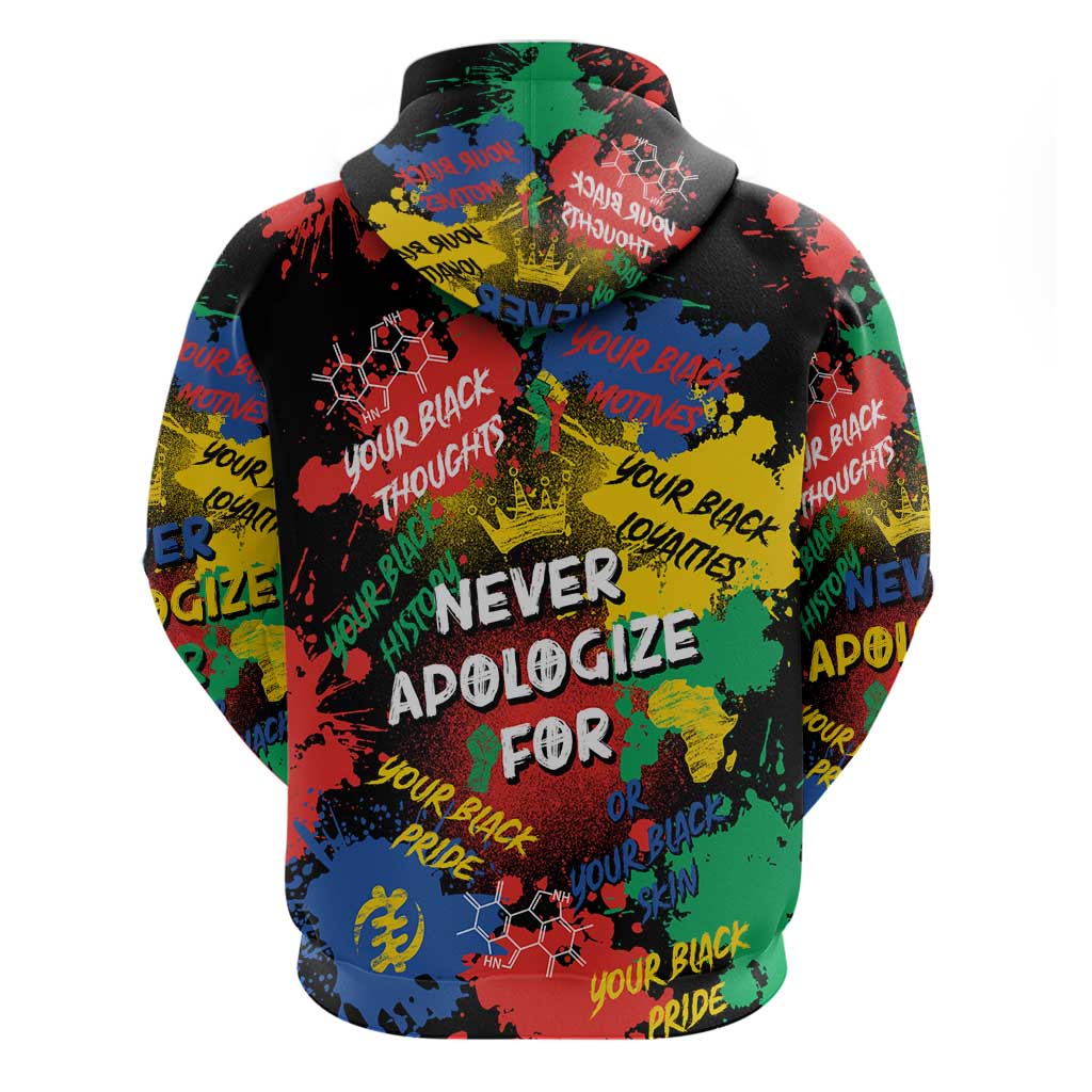 Never Apologize For Being Black Hoodie