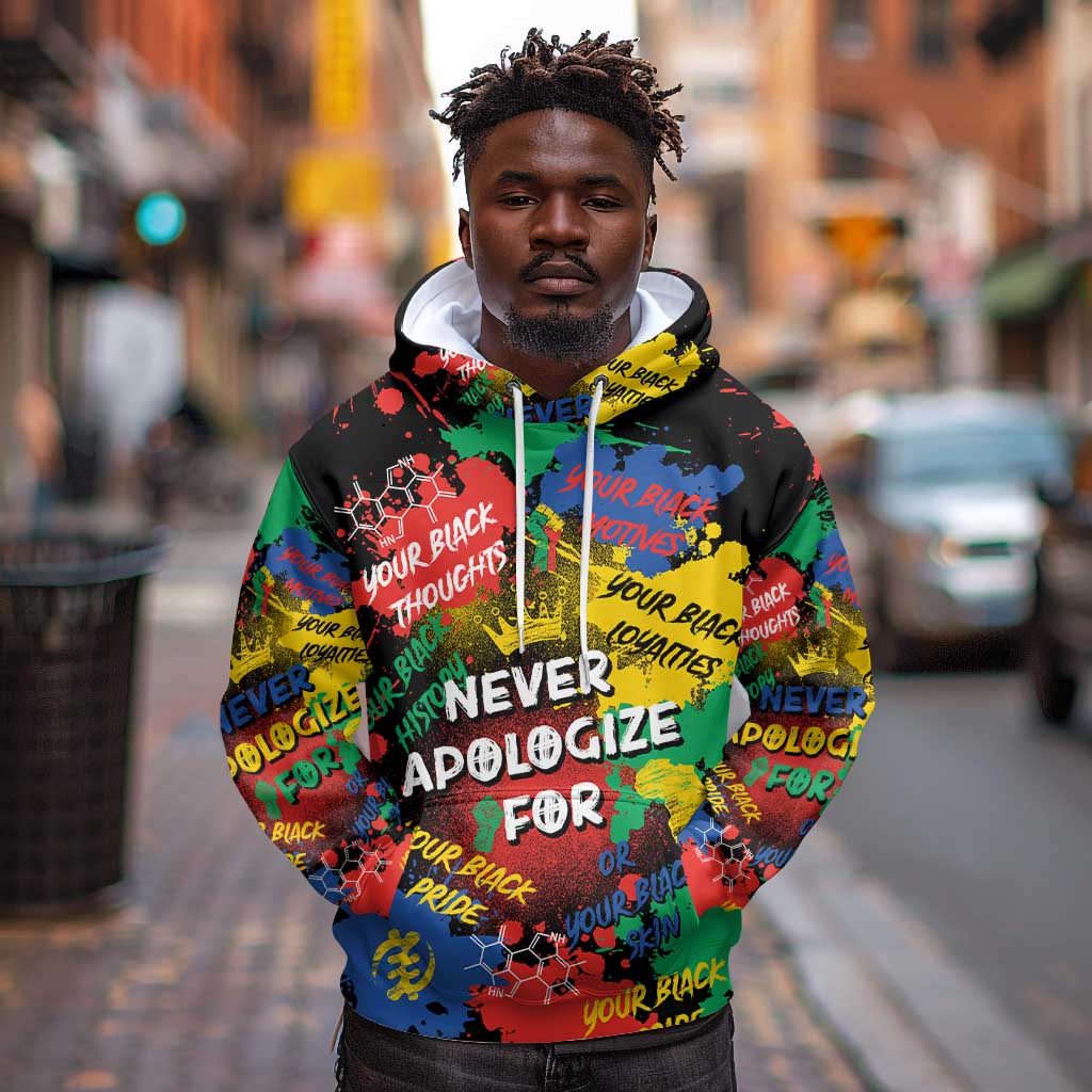 Never Apologize For Being Black Hoodie