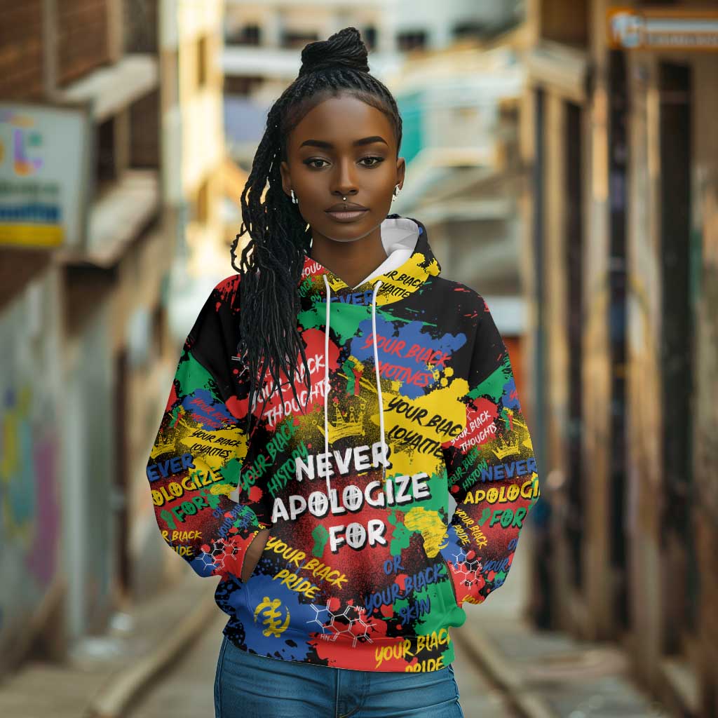 Never Apologize For Being Black Hoodie