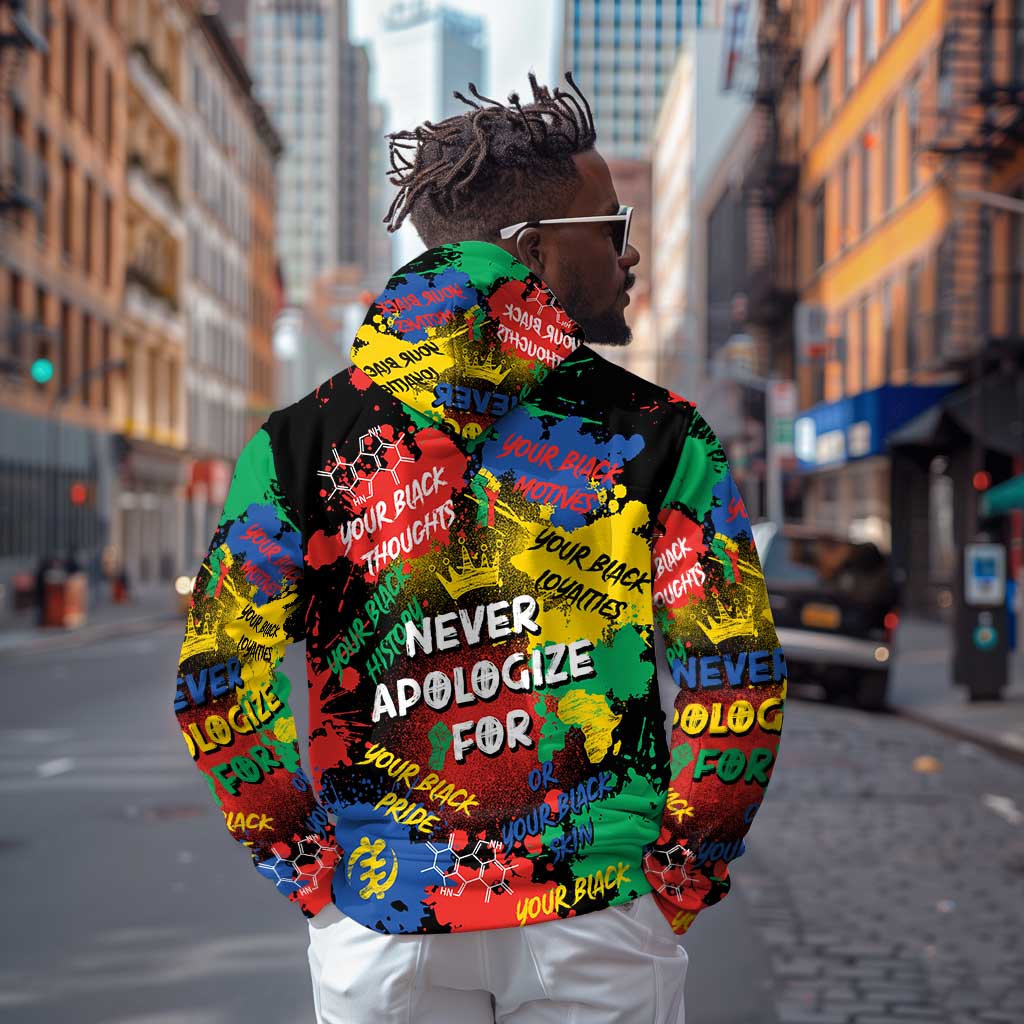 Never Apologize For Being Black Hoodie