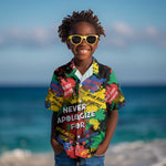 Never Apologize For Being Black Kid Hawaiian Shirt