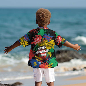 Never Apologize For Being Black Kid Hawaiian Shirt