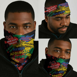 Never Apologize For Being Black Neck Gaiter - African Pride