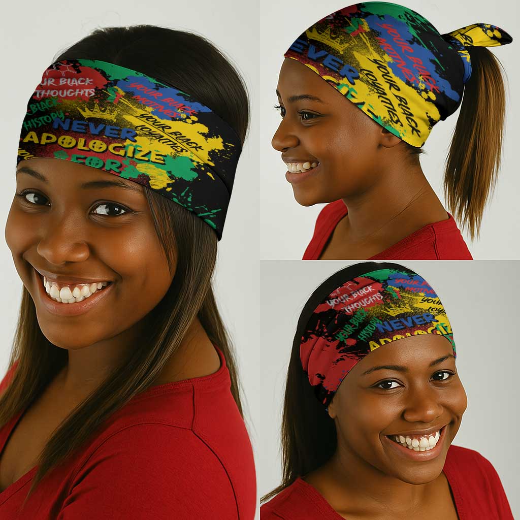 Never Apologize For Being Black Neck Gaiter - African Pride