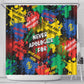 Never Apologize For Being Black Shower Curtain