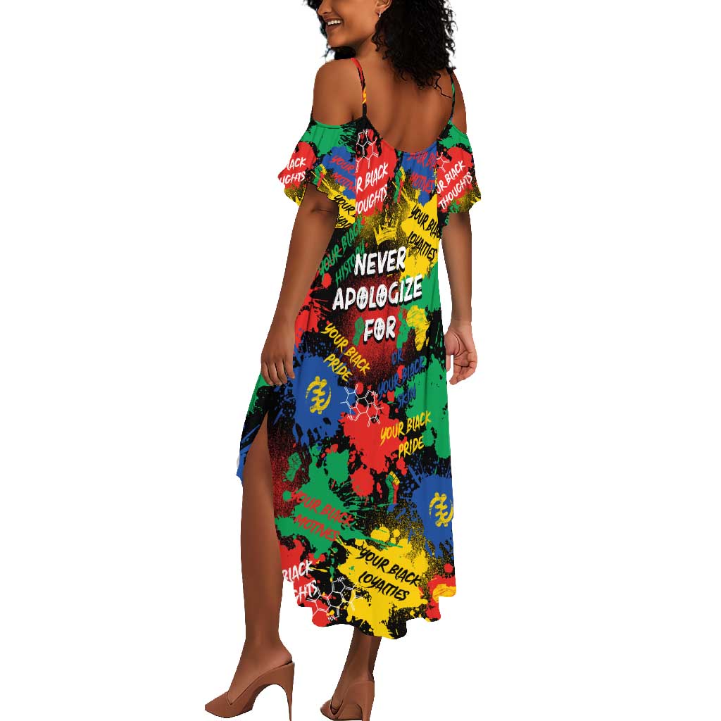 Never Apologize For Being Black Summer Maxi Dress