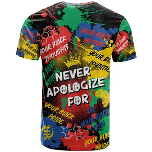 Never Apologize For Being Black T shirt