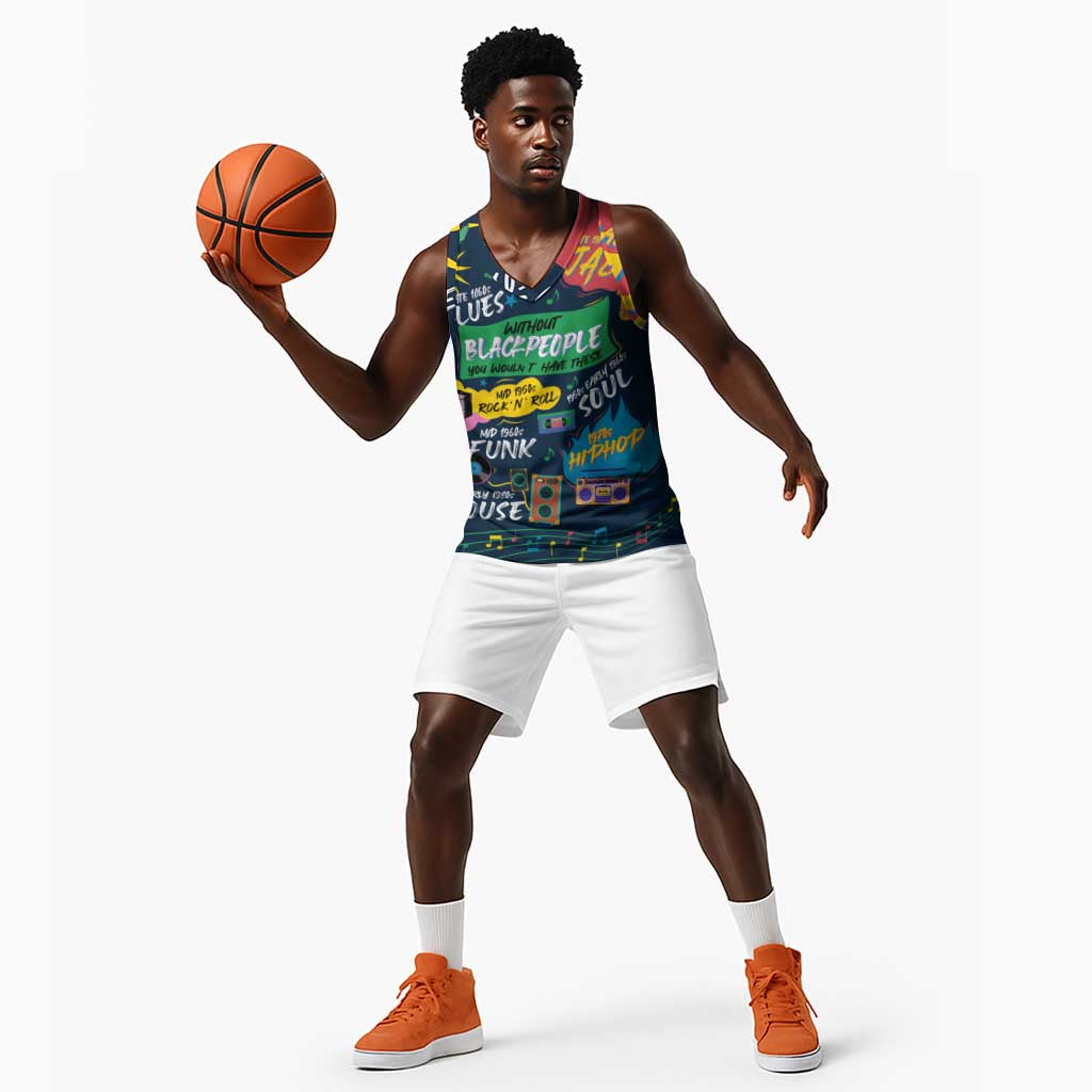 Music That Makes Us Proud African Basketball Jersey Black People - African Pride