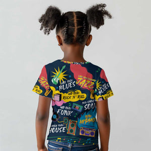 Music That Makes Us Proud African Kid T shirt Black People