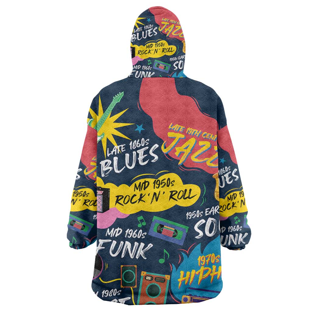 Music That Makes Us Proud African KId Wearable Blanket Hoodie Black People