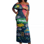 Music That Makes Us Proud African Off Shoulder Maxi Dress Black People