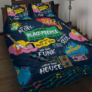 Music That Makes Us Proud African Quilt Bed Set Black People