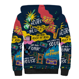 Music That Makes Us Proud African Sherpa Hoodie Black People