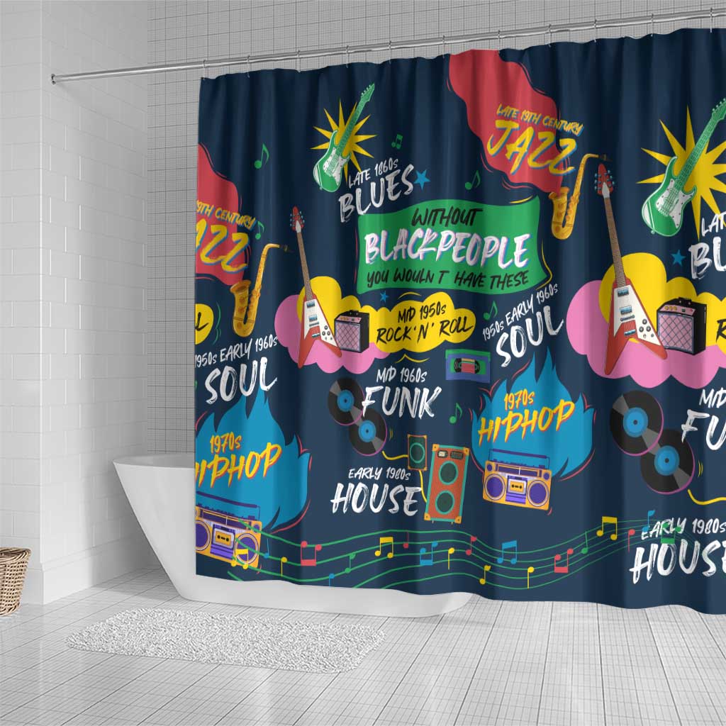 Music That Makes Us Proud African Shower Curtain Black People