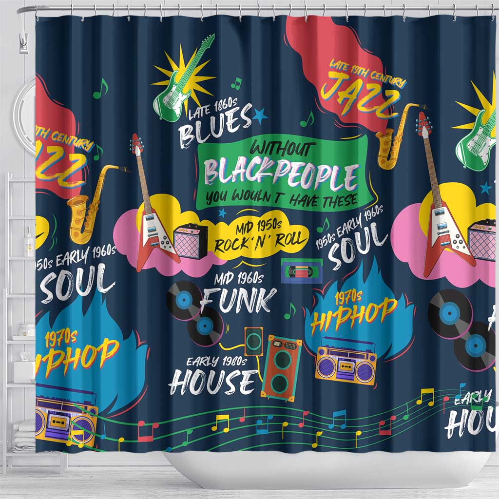 Music That Makes Us Proud African Shower Curtain Black People