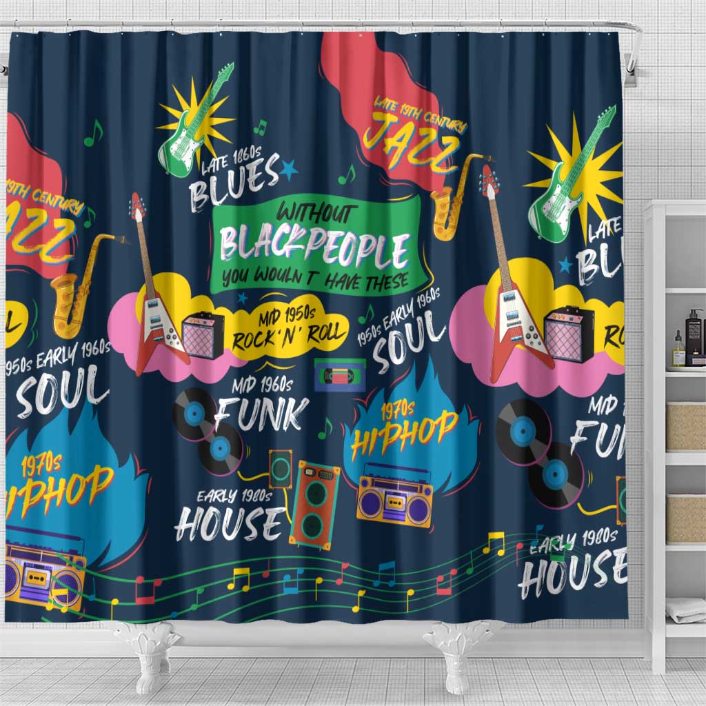 Music That Makes Us Proud African Shower Curtain Black People