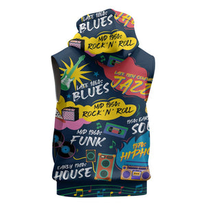 Music That Makes Us Proud African Sleeveless Zip Hoodie Black People - African Pride