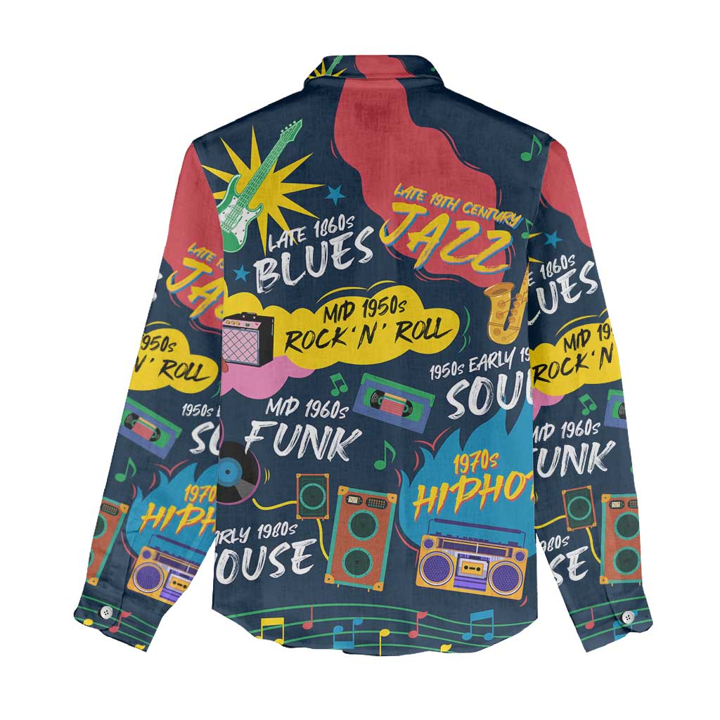 Music That Makes Us Proud African Women Casual Shirt Black People DT02