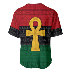 Pan African Ankh Baseball Jersey Egyptian Cross