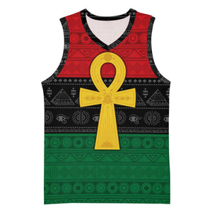 Pan African Ankh Basketball Jersey Egyptian Cross - African Pride