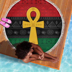 Pan African Ankh Beach Blanket Egyptian Cross