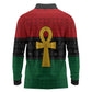 Pan African Ankh Long Sleeve Polo Shirt Egyptian Cross