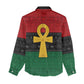 Pan African Ankh Women Casual Shirt Egyptian Cross DT02