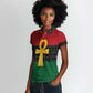 Pan African Ankh Women Polo Shirt Egyptian Cross