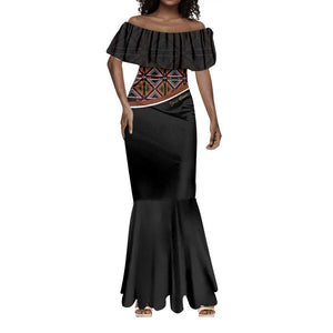 Personalized Bamenda African Mermaid Dress Atoghu Cameroon Print