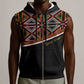 Personalized Bamenda African Sleeveless Zip Hoodie Atoghu Cameroon Print - African Pride